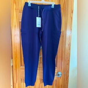 Mandala Regular Jogger Eggplant Scrub Pants - Size M